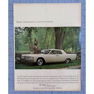 1965 Print Ad Lincoln Continental Elegant Understatement